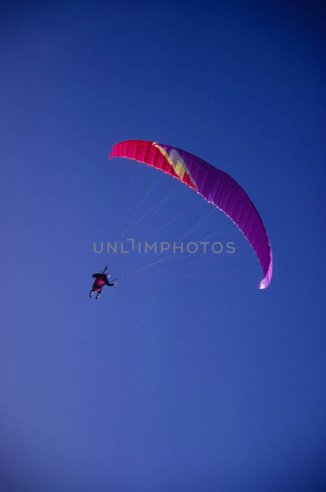 Paraglider over Pacific Ocean