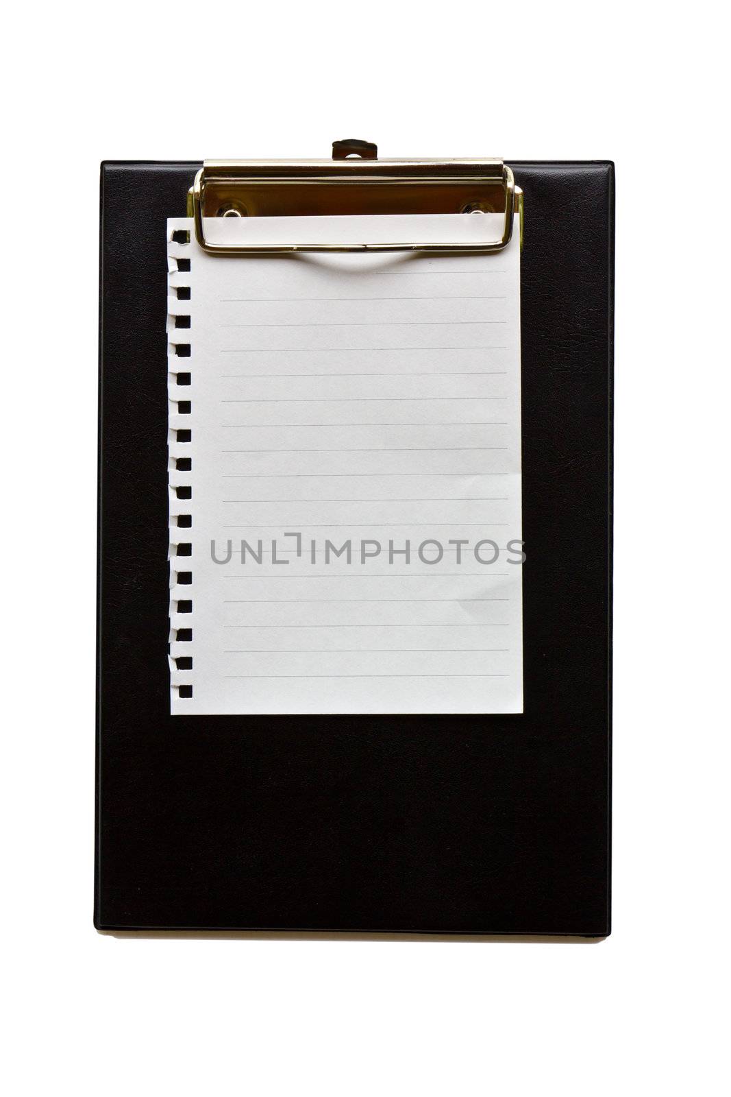 Clip board leather  with blank paper