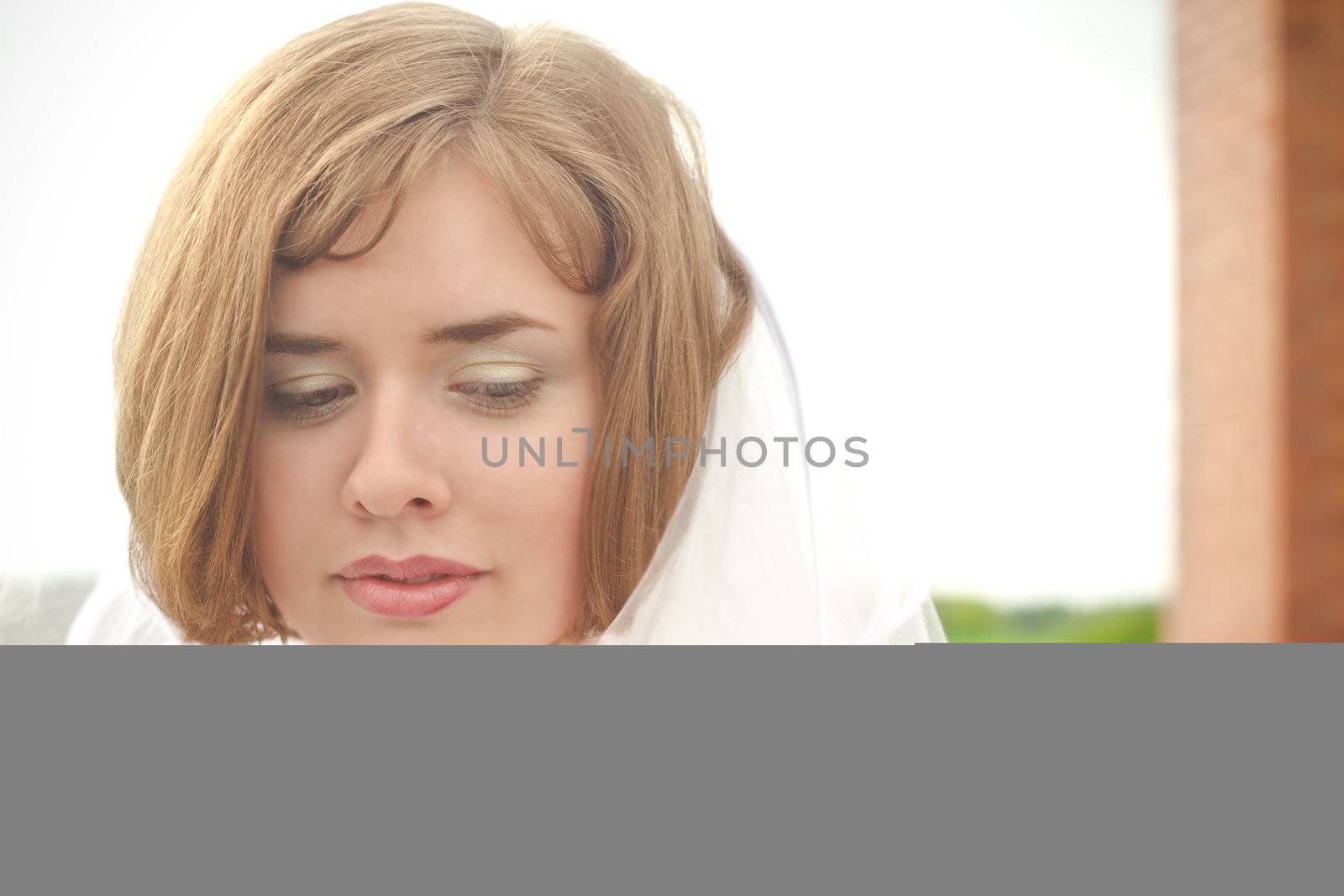 Portrait of young beautiful bride
