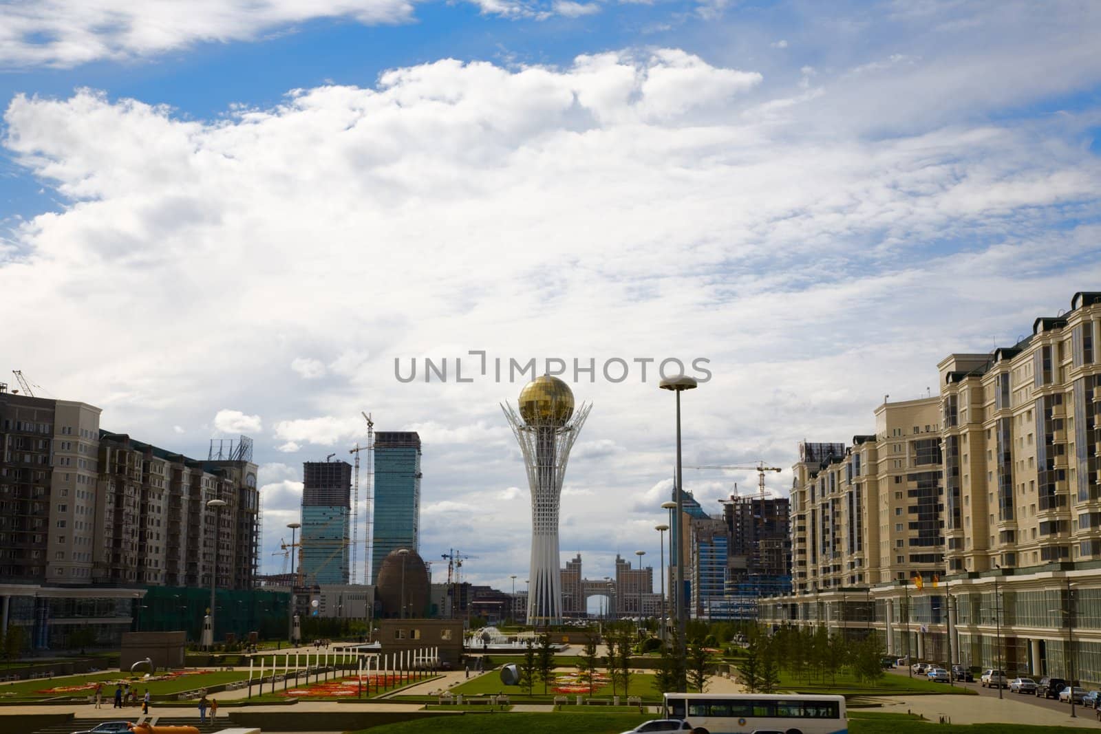 City landscape. Astana, capital of Kazakhstan Republic, august 2007