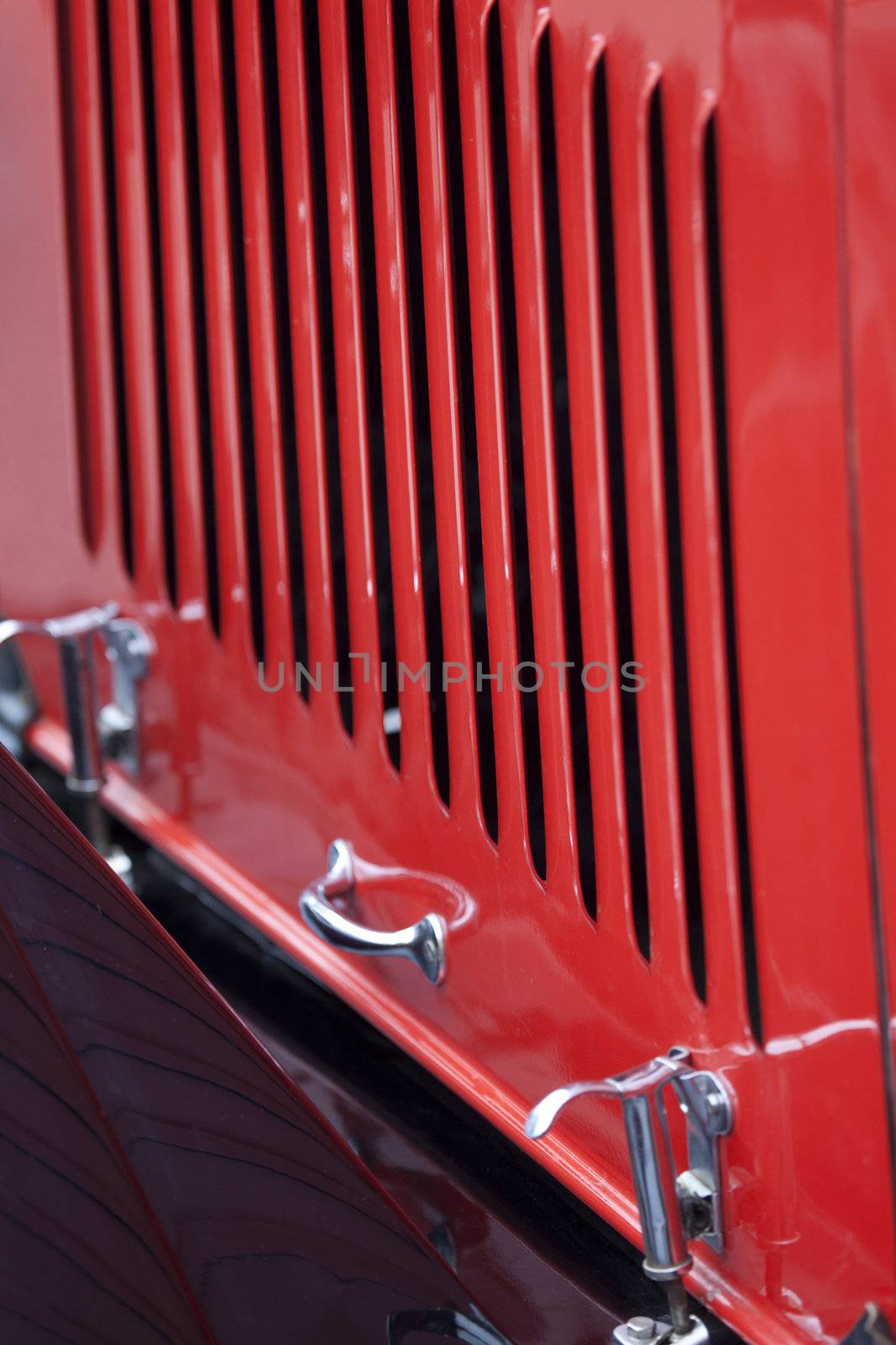 Old vintage fire engine detail 