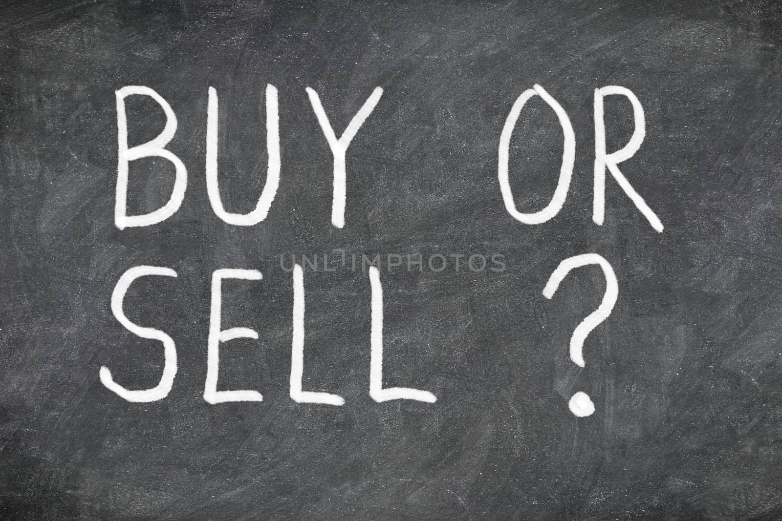 Buy or sell question on blackboard by Maridav