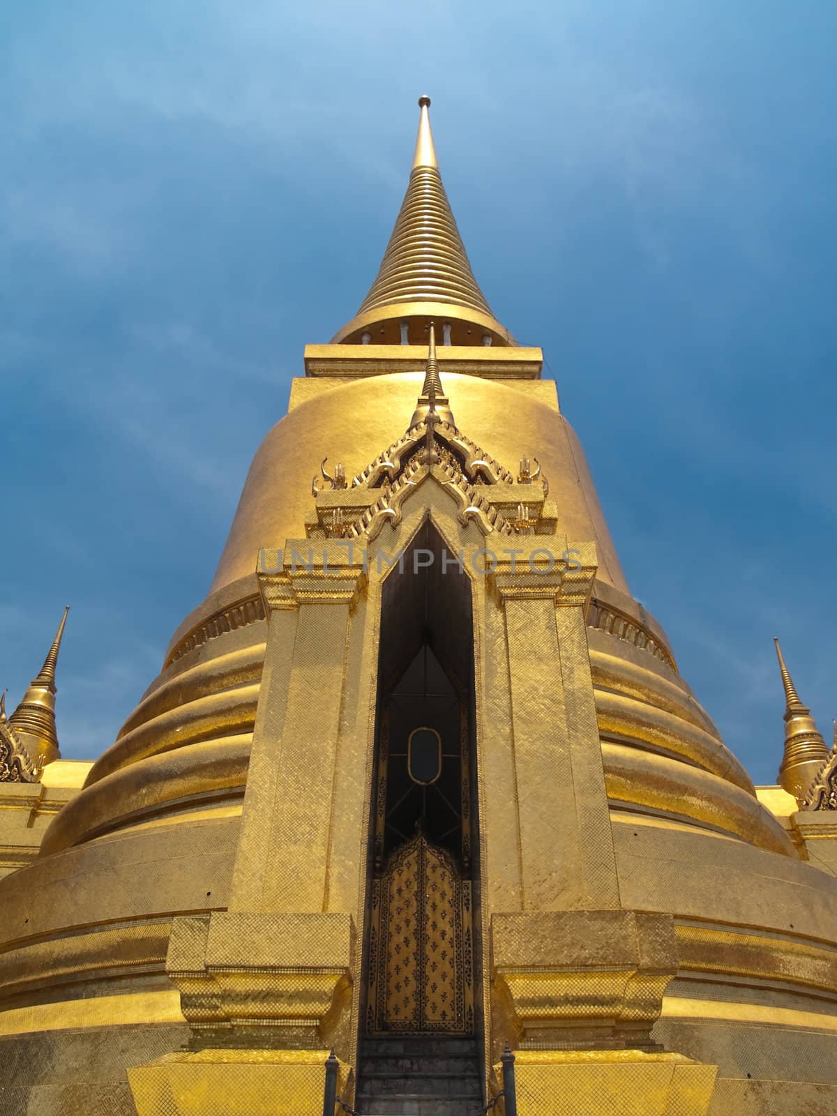 Phra Sri Ratana Chedi in Temple of The Emerald Buddha (Wat Phra Kaew), Bangkok, Thailand