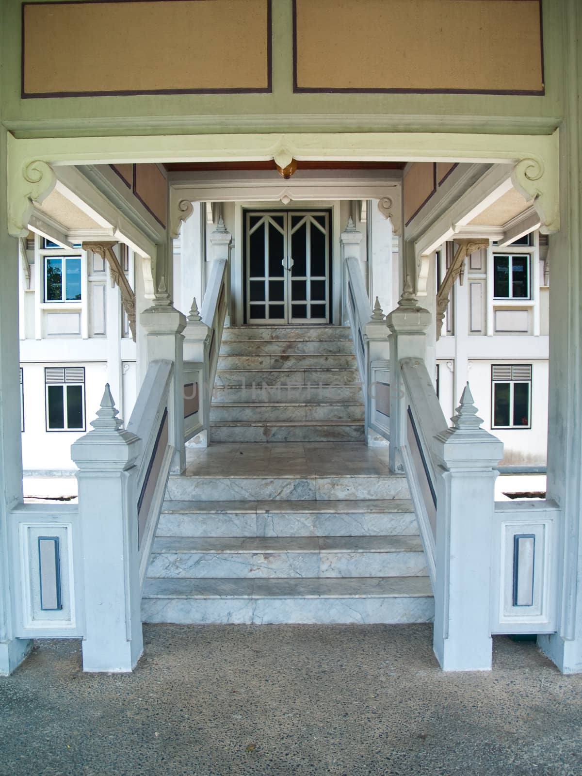 Stairs to The Residence of the Supreme Patriarch, Buddhamonthon, Nakhon Pathom, Thailand