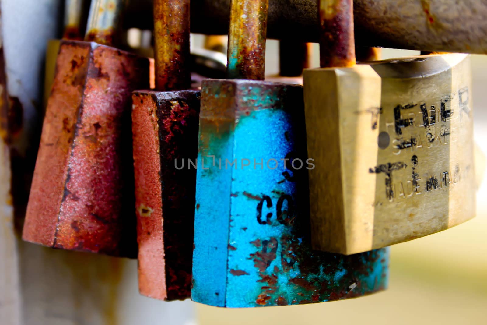Colored padlocks