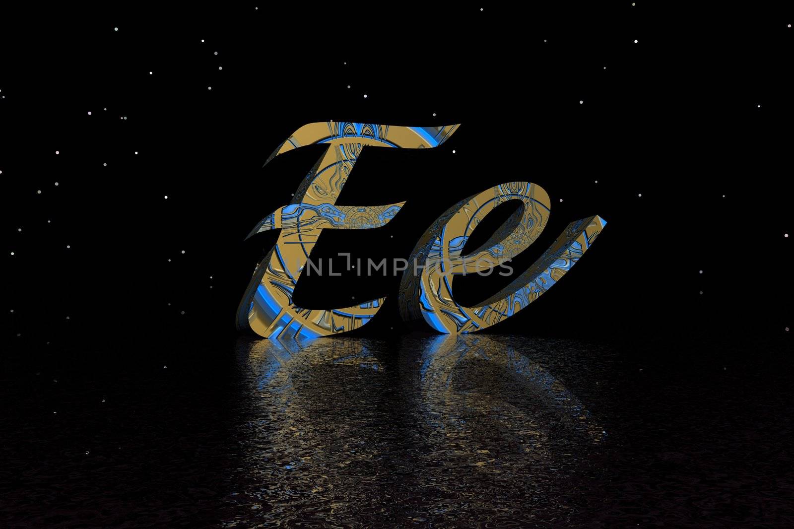 letter e blue and yellow