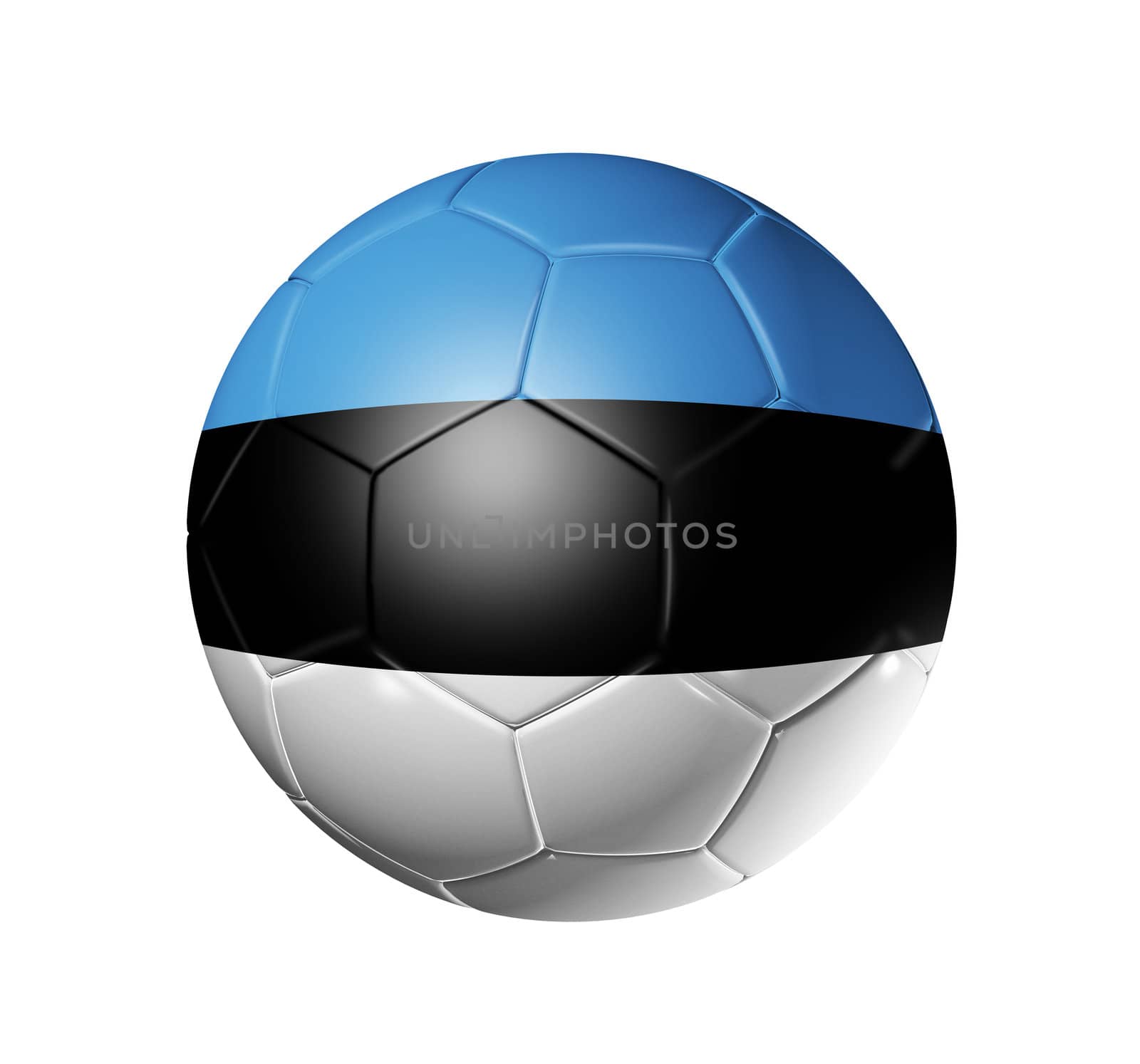 Soccer football ball with Estonia flag by daboost