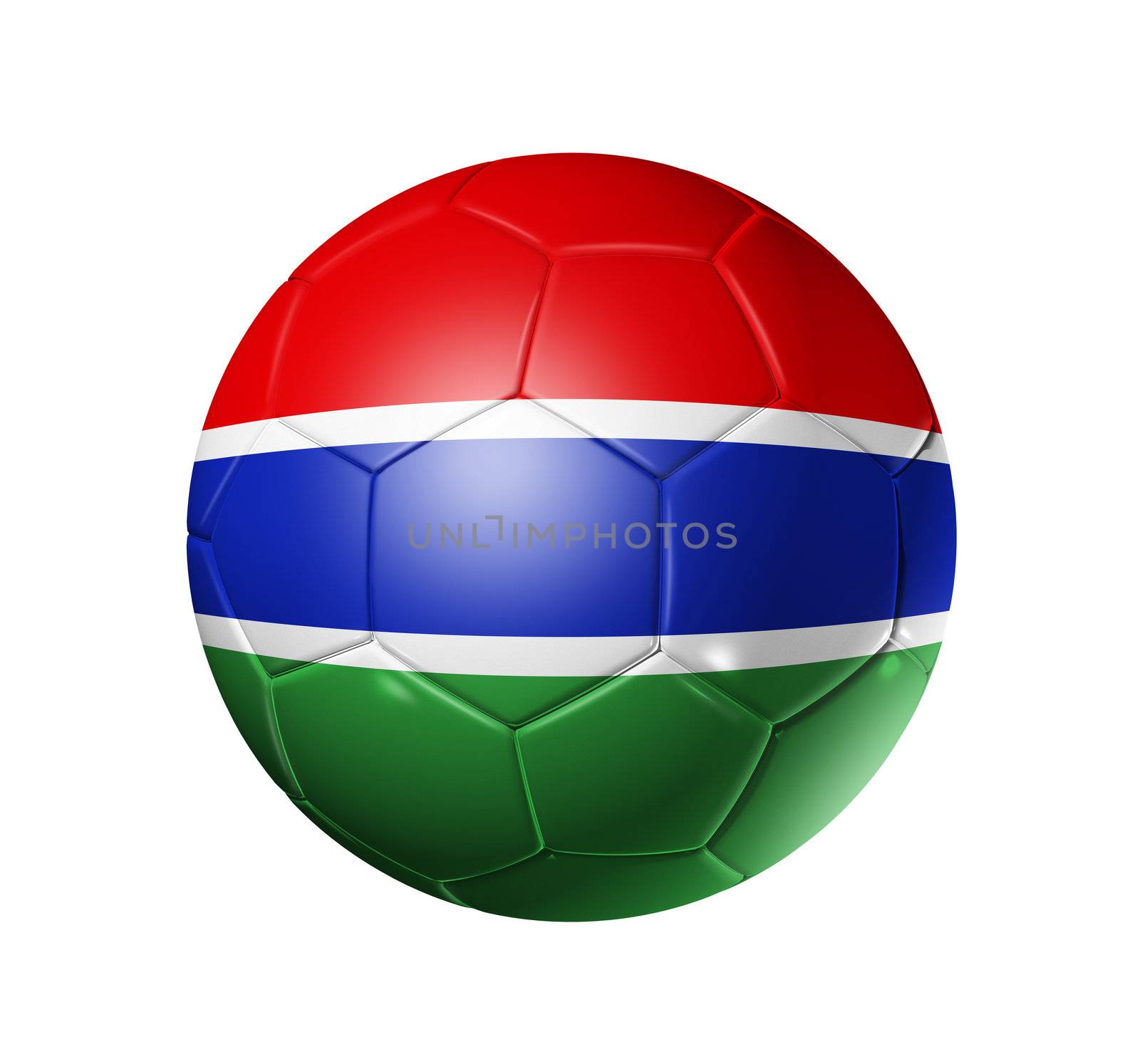 Soccer football ball with Gambia flag by daboost