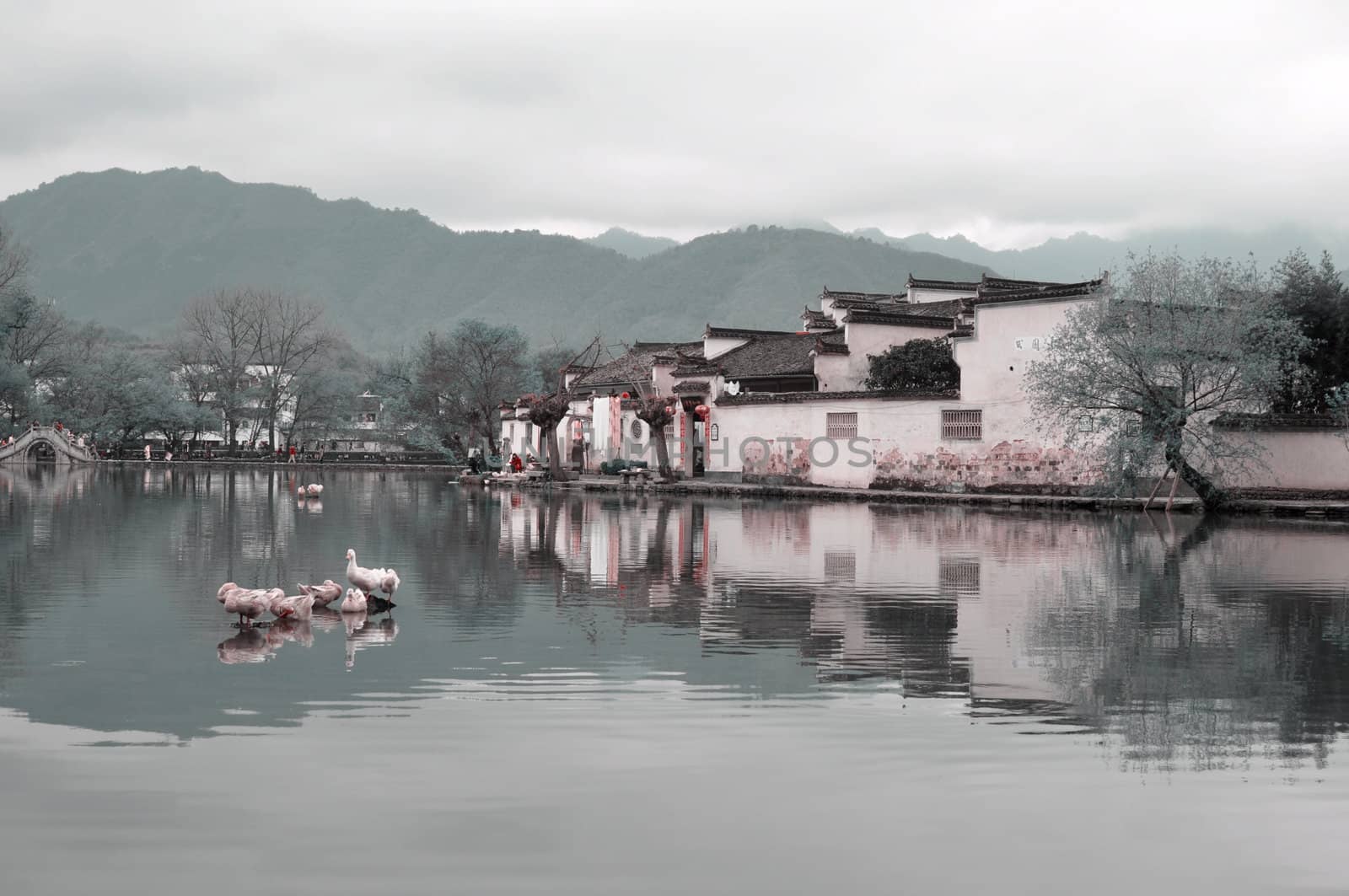 Landscape of an ancient village in the rural areas of East China