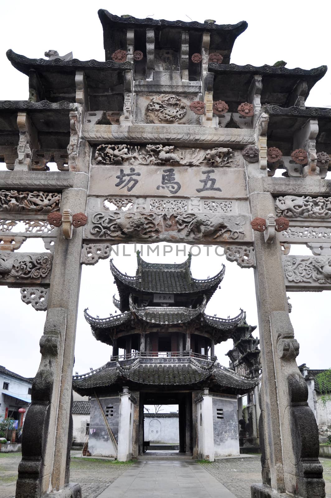 Landmarks of Chinese ancient Memorial Archway 