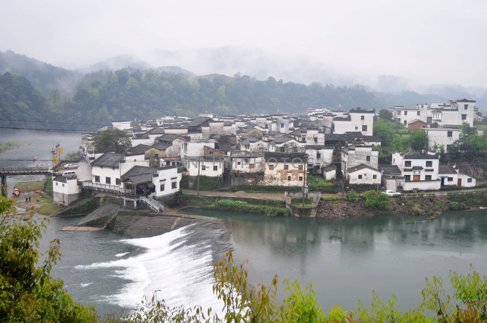 Landscape of a famous Chinese ancient town in Jiangxi