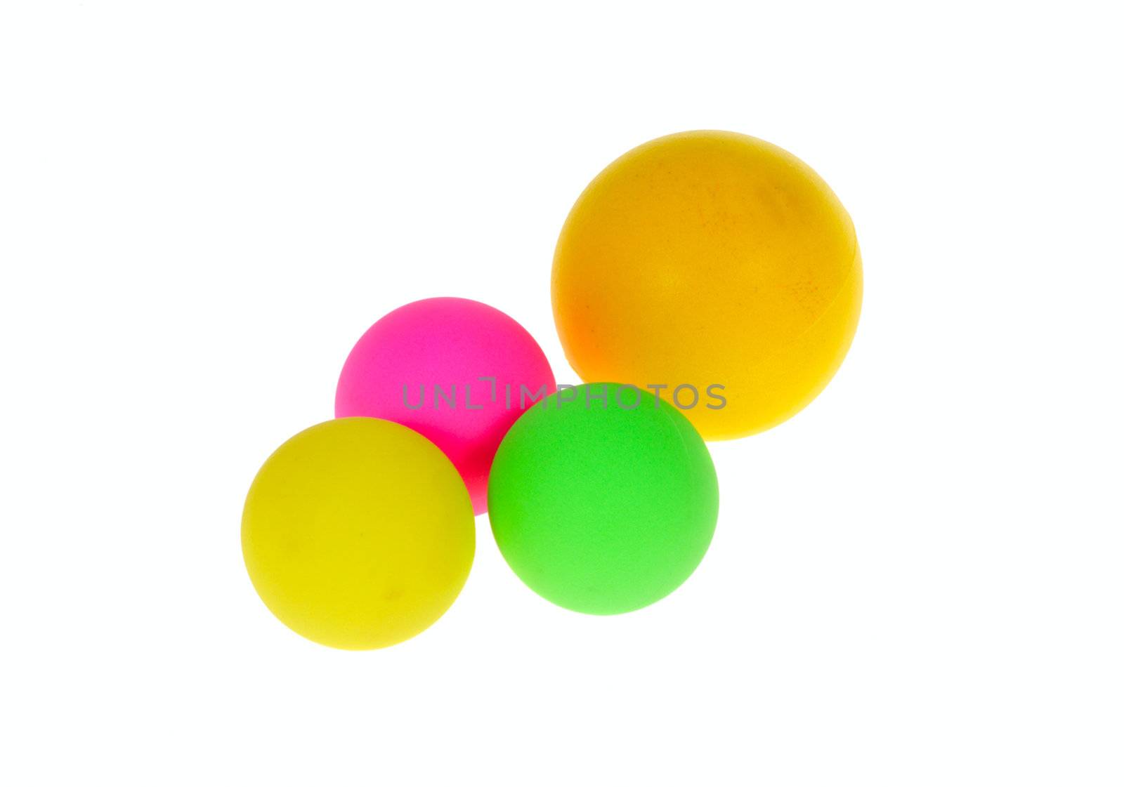 Colored ball. photo on the white background