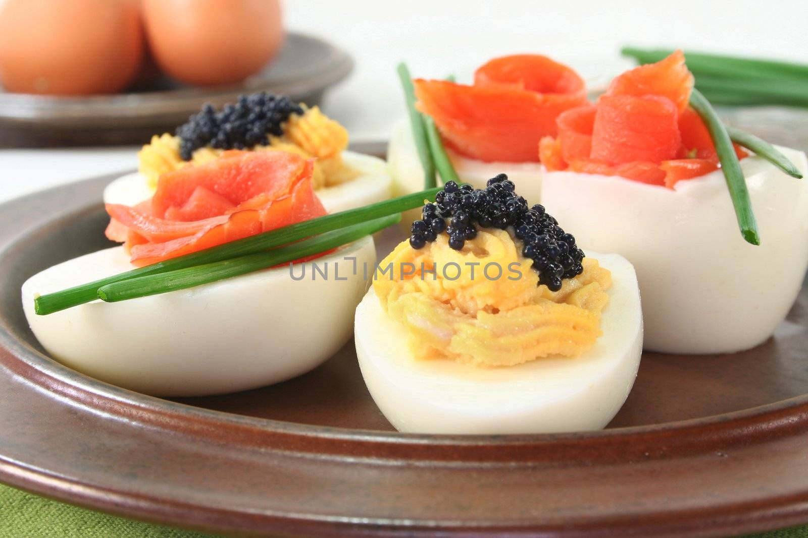 Stuffed eggs by silencefoto