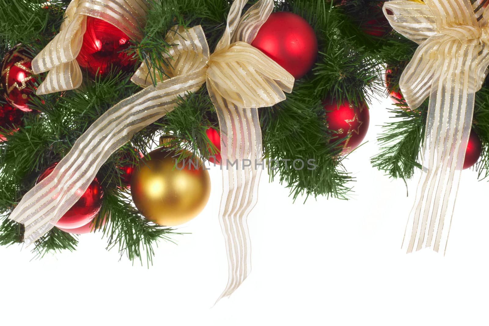 Christmas Decoration photo on the white background