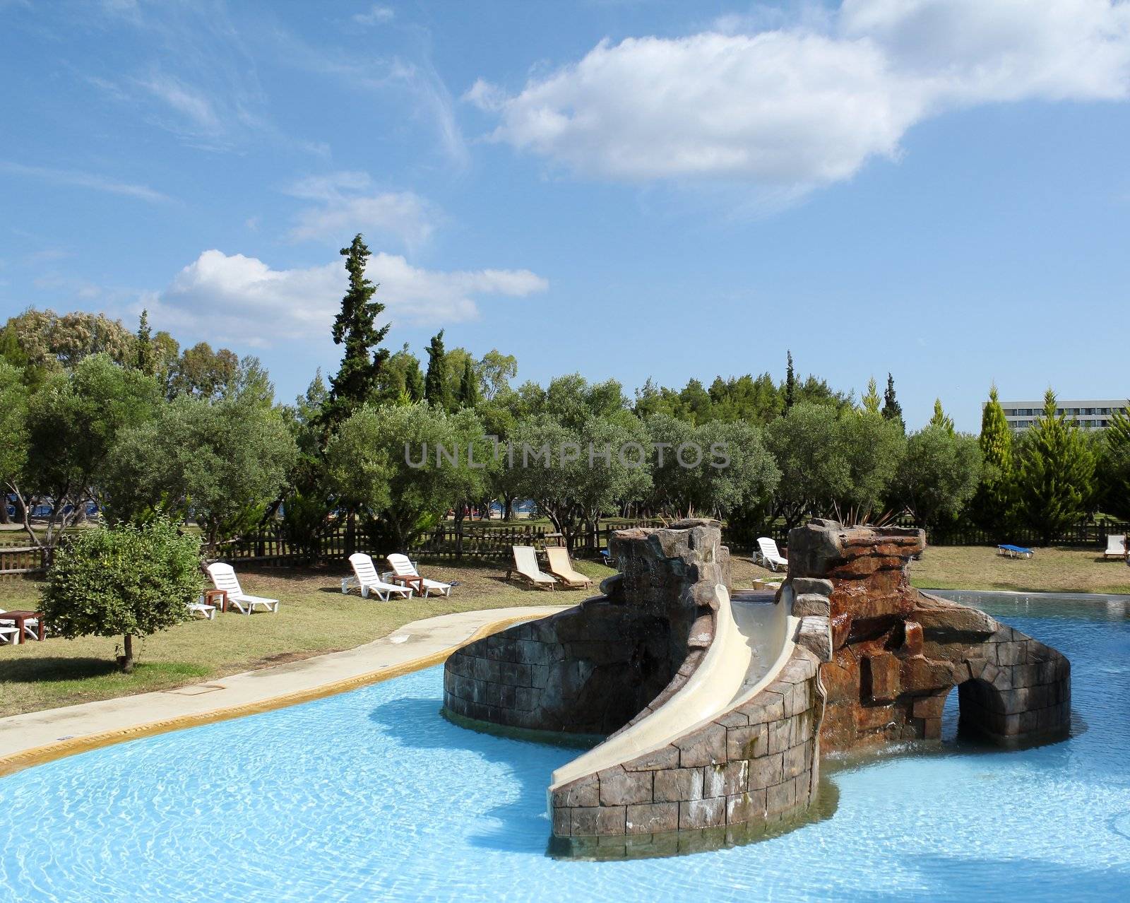 children's swimming pool with slide by goce