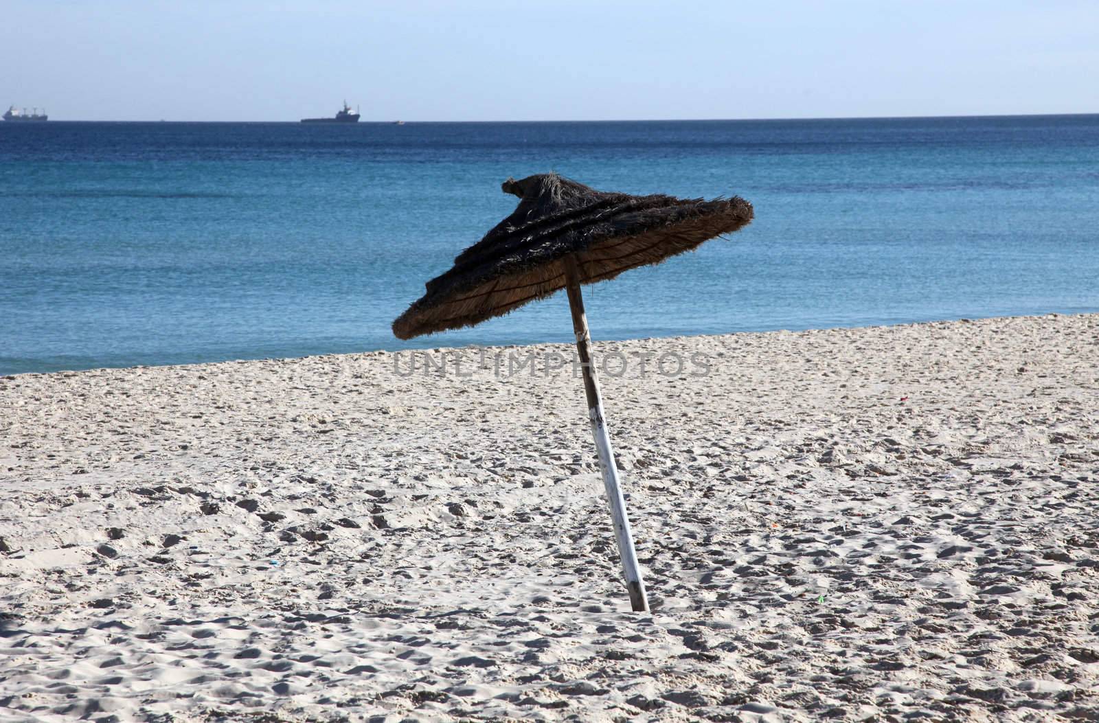 Beach on a sunny day, Sousse, Tunisia by atlas