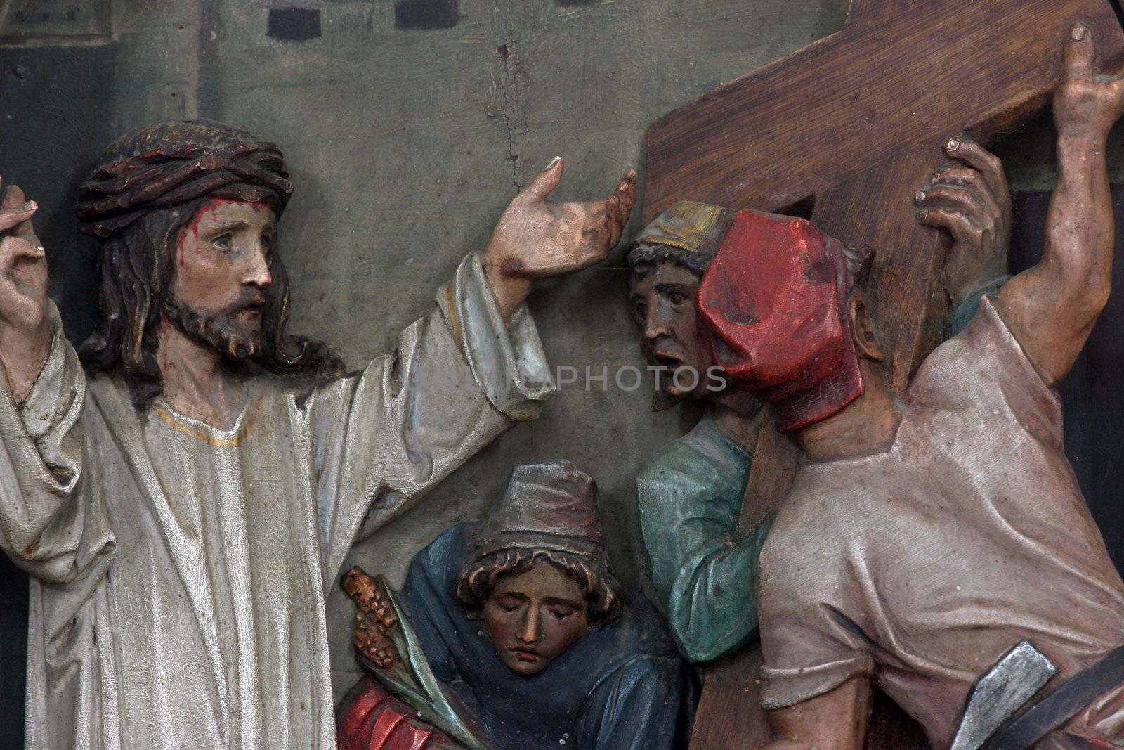 2nd Stations of the Cross, Jesus is given his cross 