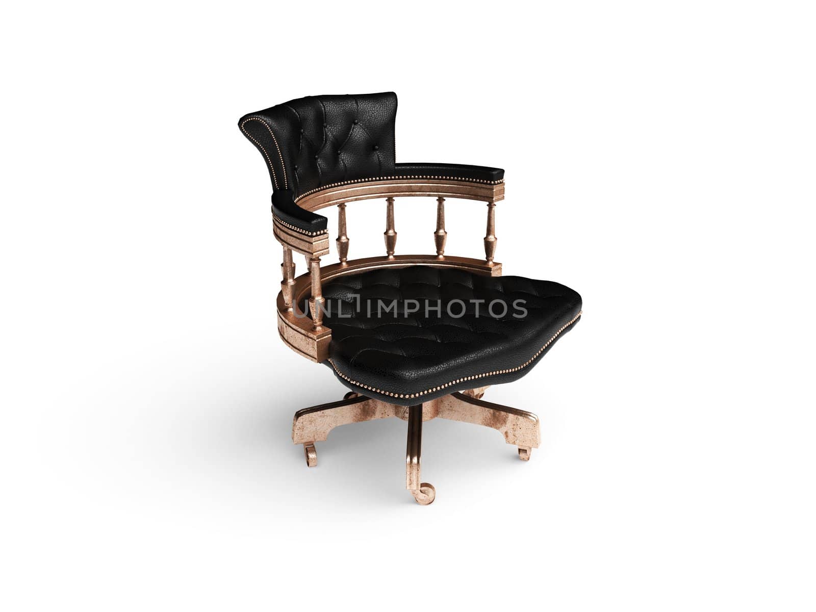 isolated classic leather chair by icetray
