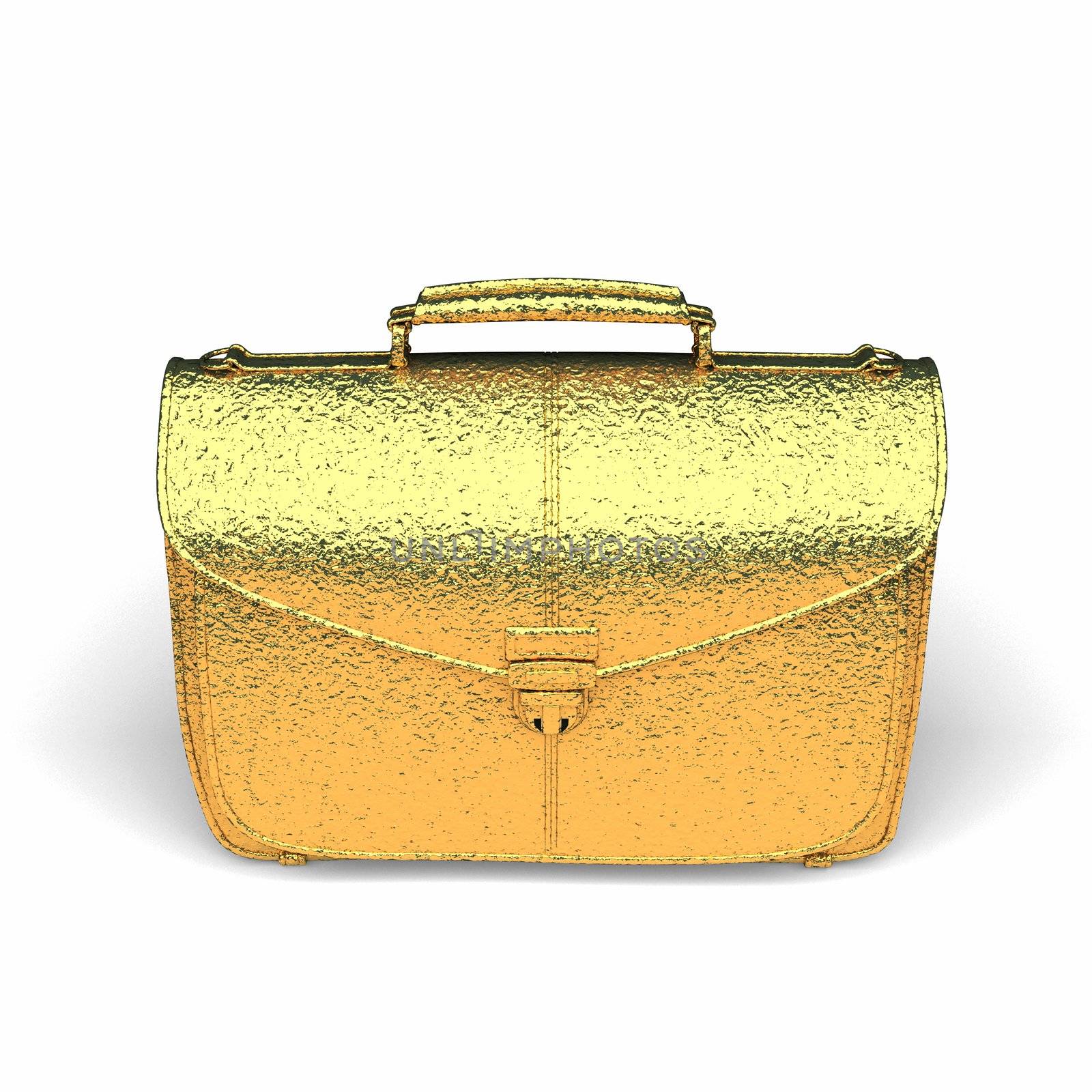 isolated golden object made in 3d graphics