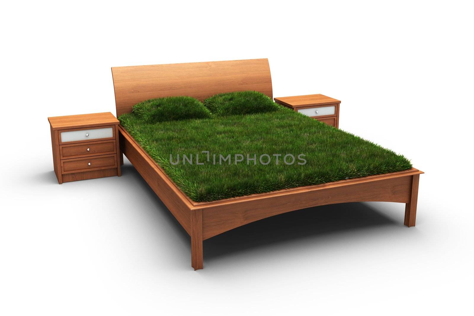 bed designed as an herbal by icetray