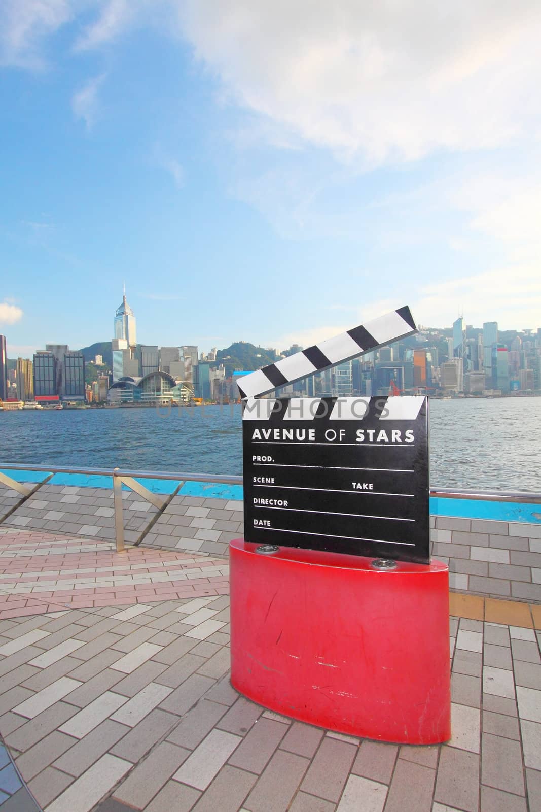 Avenue of Stars landmark in Hong Kong at day by kawing921