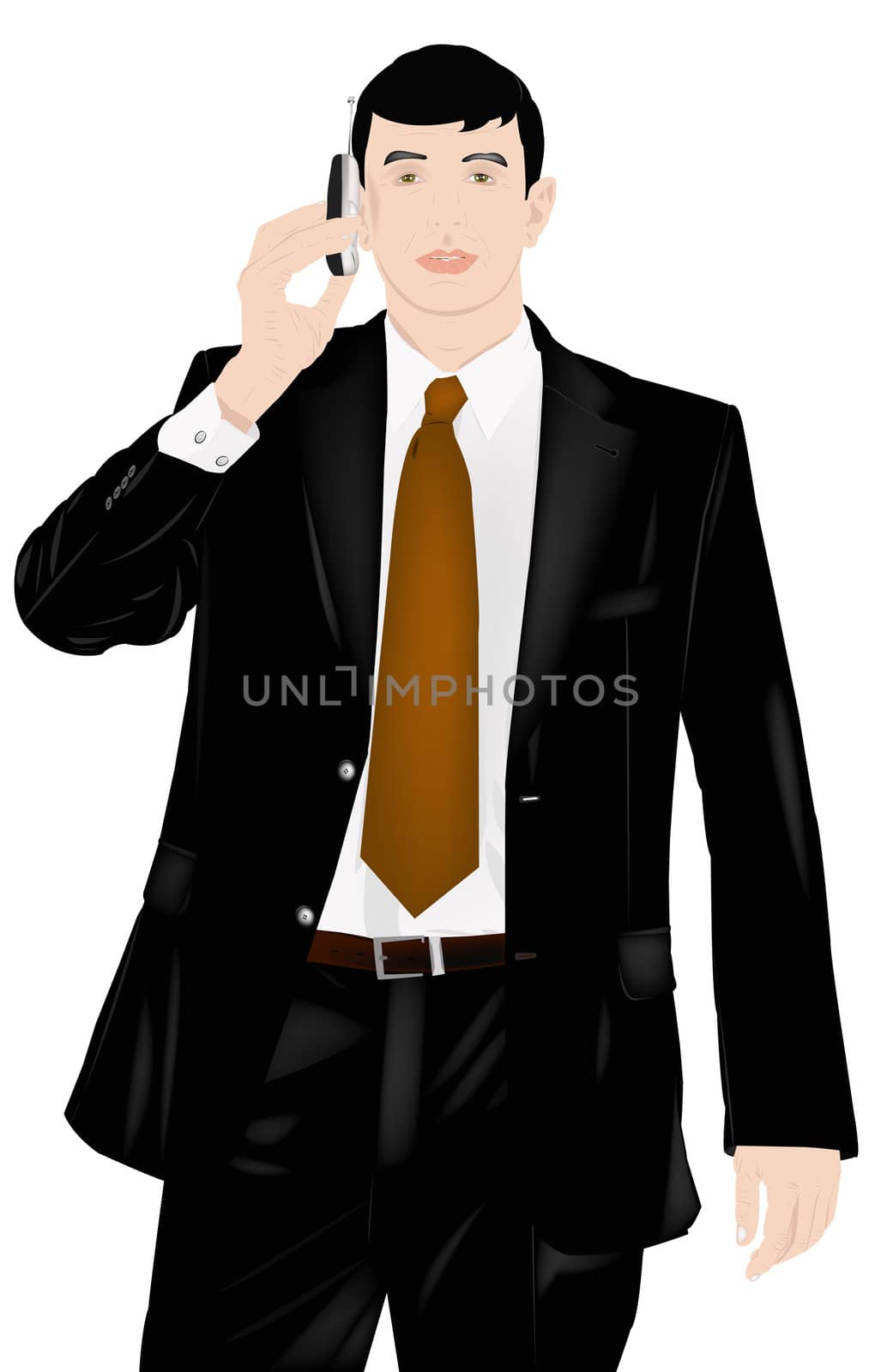 The successful businessman prefers reliable cellular communication for business dealing