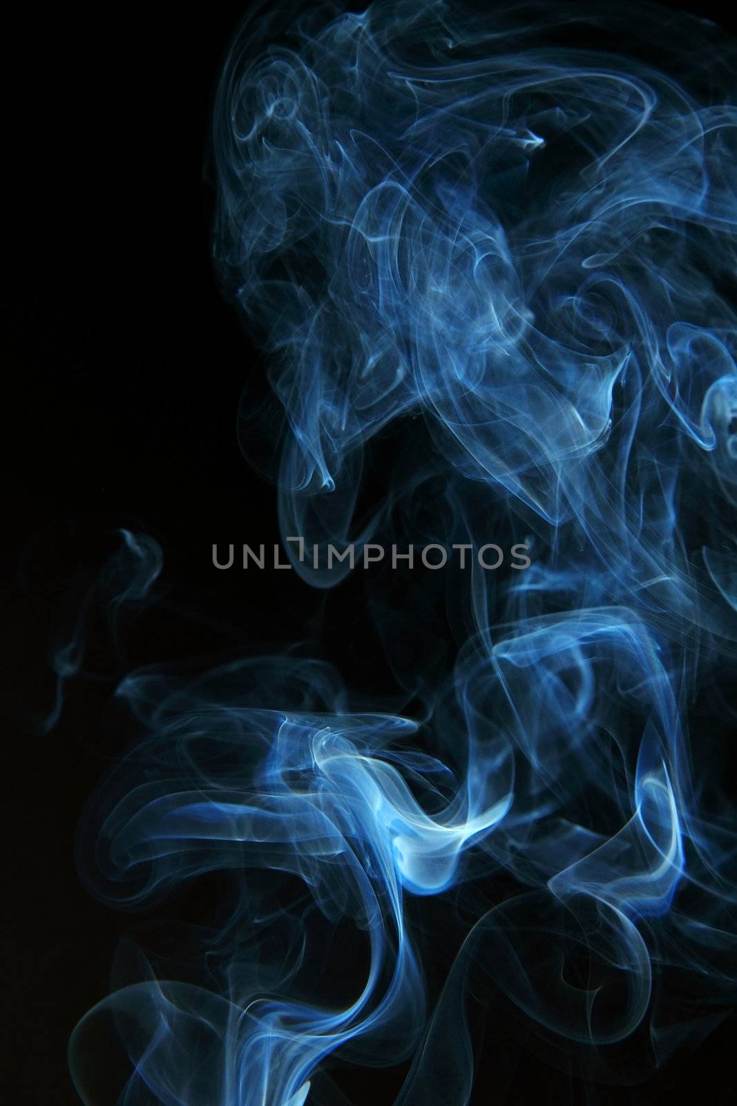 Abstract of smoke on black