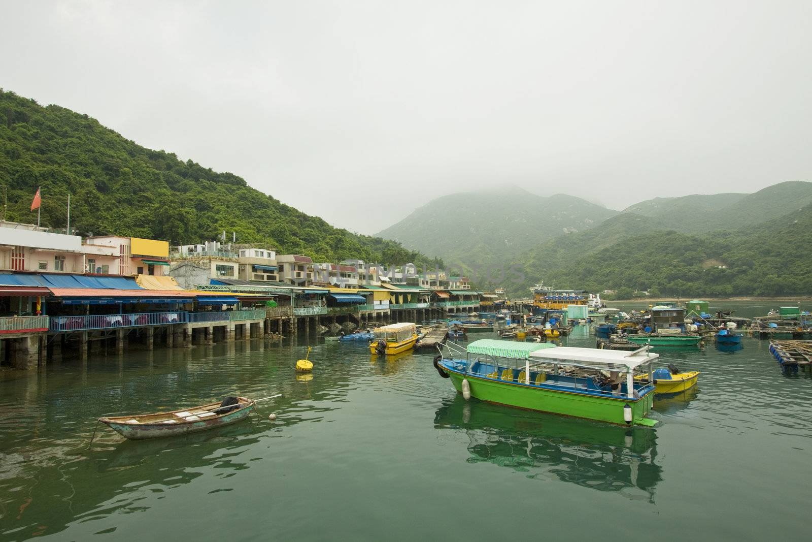 Fishing village in Hong Kong, Lamma Island by kawing921