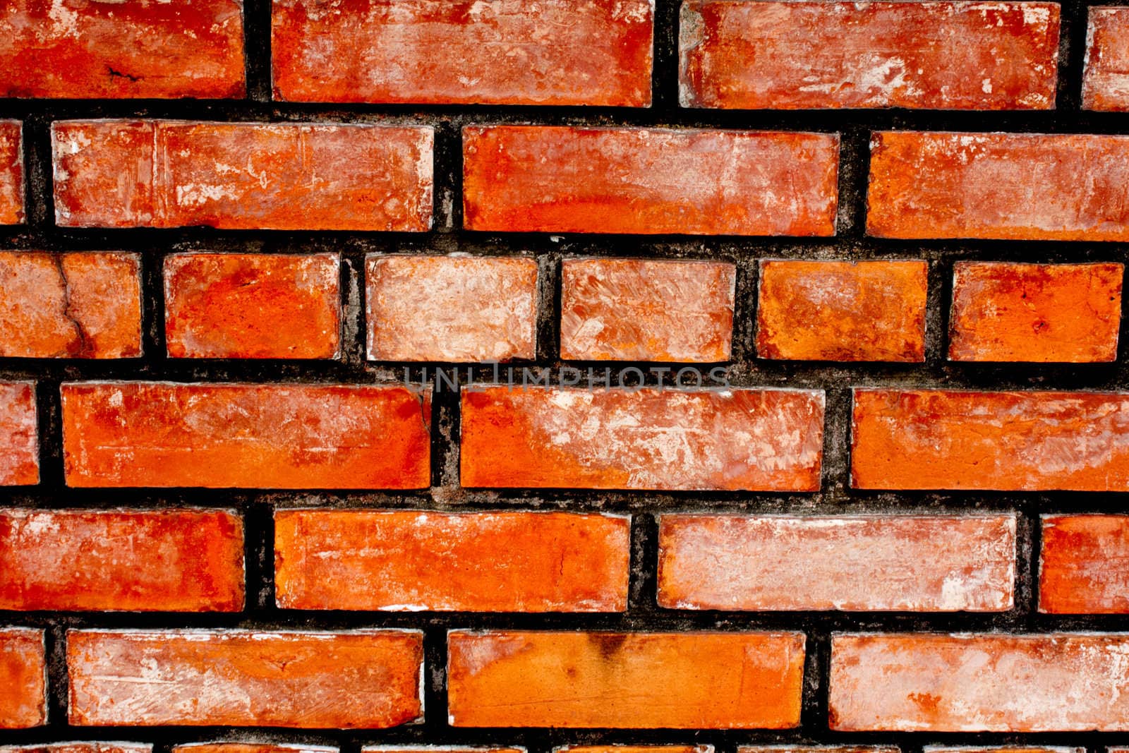 Red brick stack in a row with the rules.