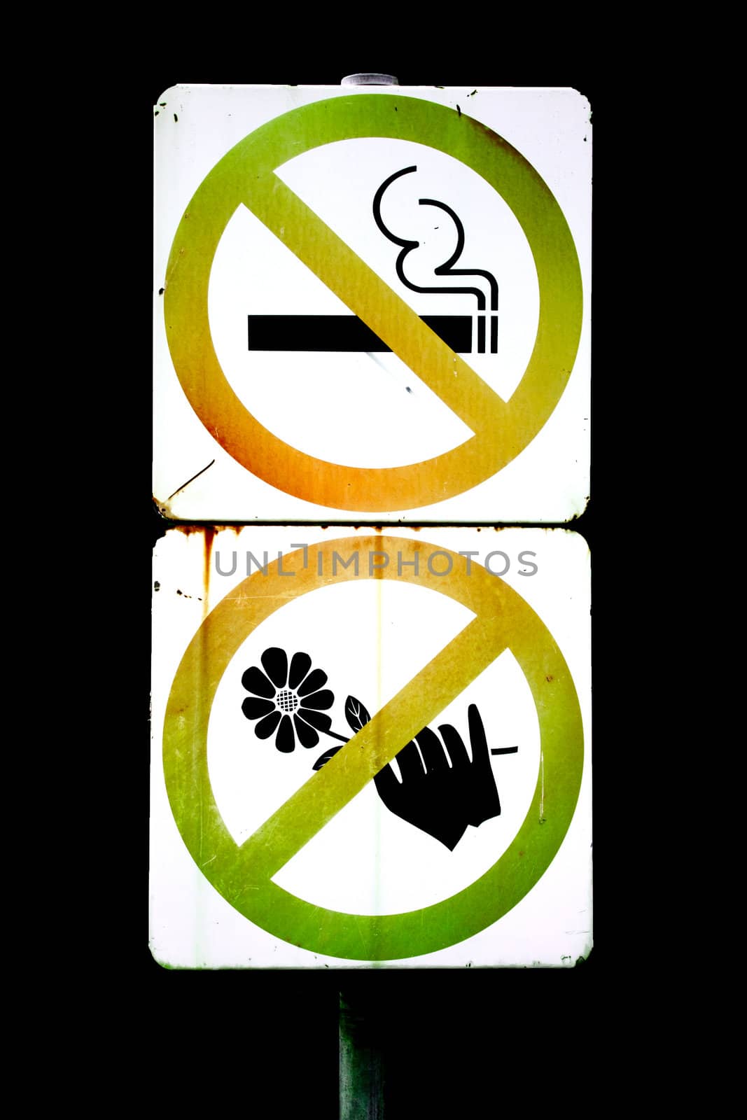 Do not have a banner on a white background isolated on black background.