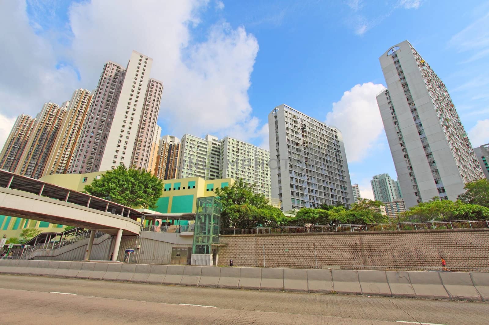 Hong Kong downtown and public housing by kawing921
