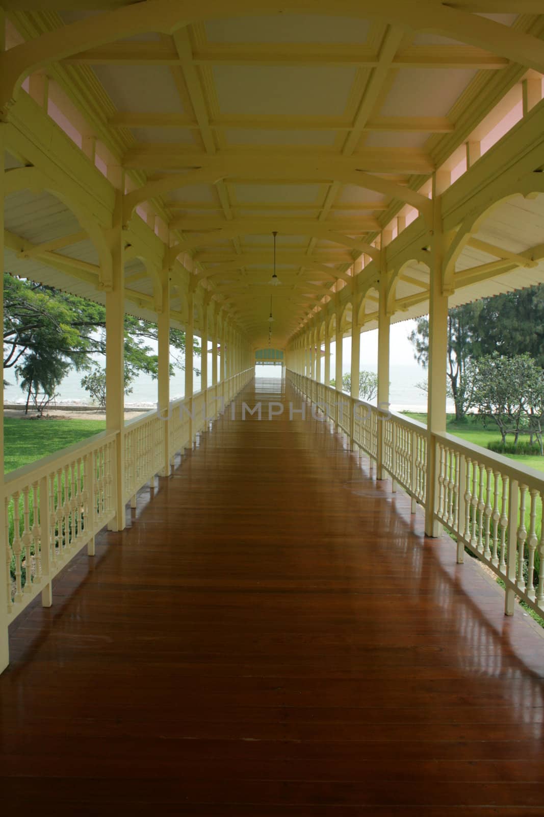 A corridor at Maruekkha-thaiyawan Palace, Thailand