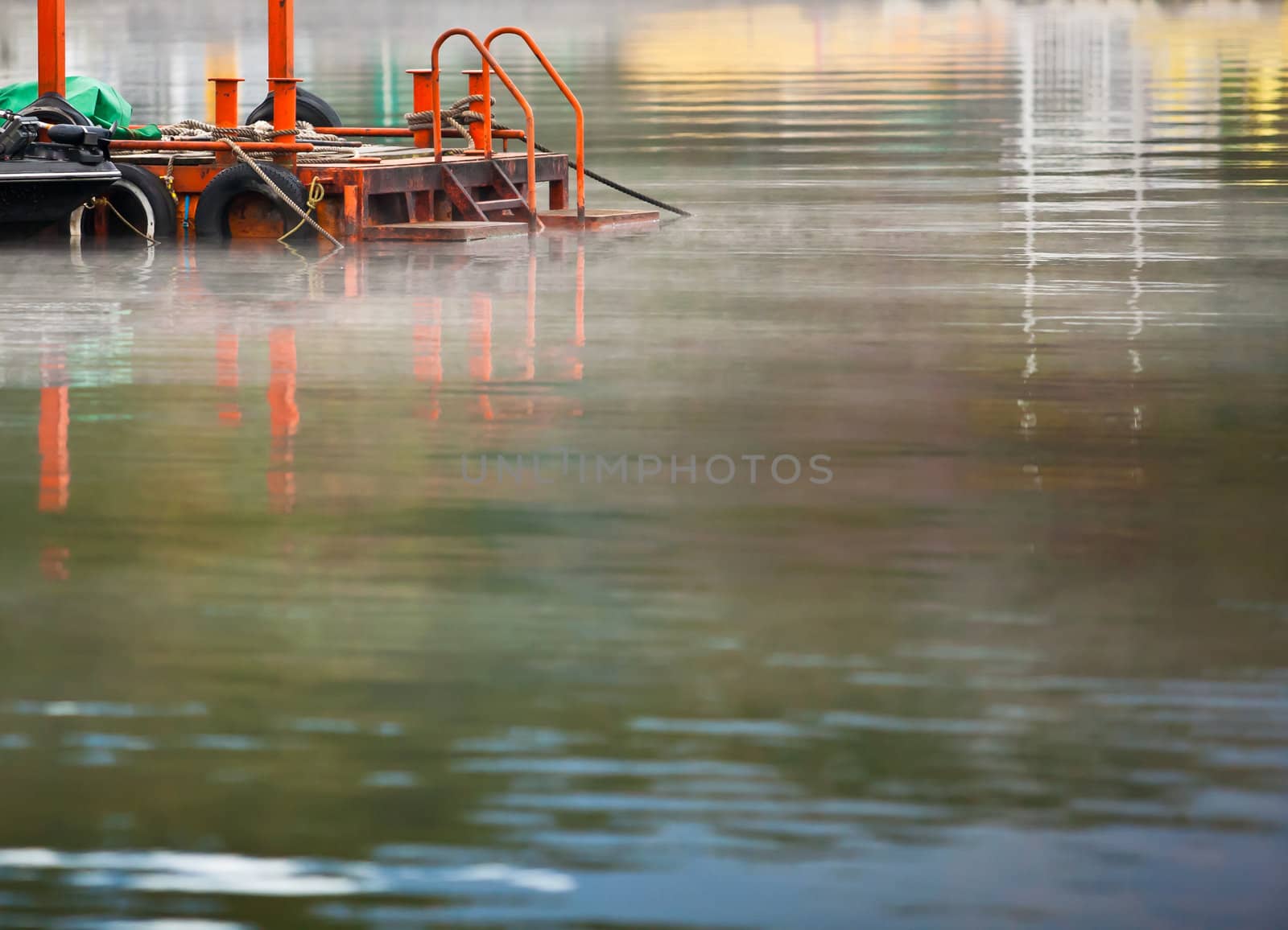 Fog on the water by Suriyaphoto