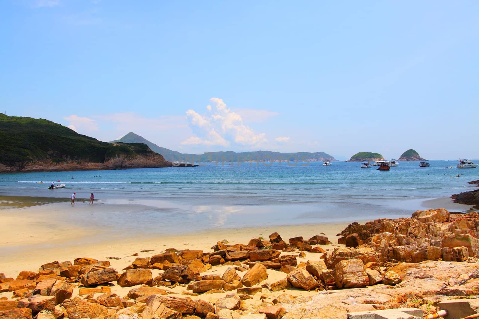 Beautiful beach in Hong Kong at summer time by kawing921