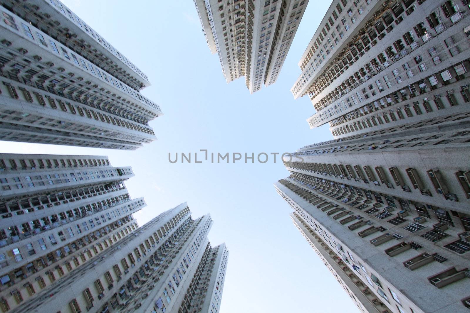 Hong Kong apartment blocks