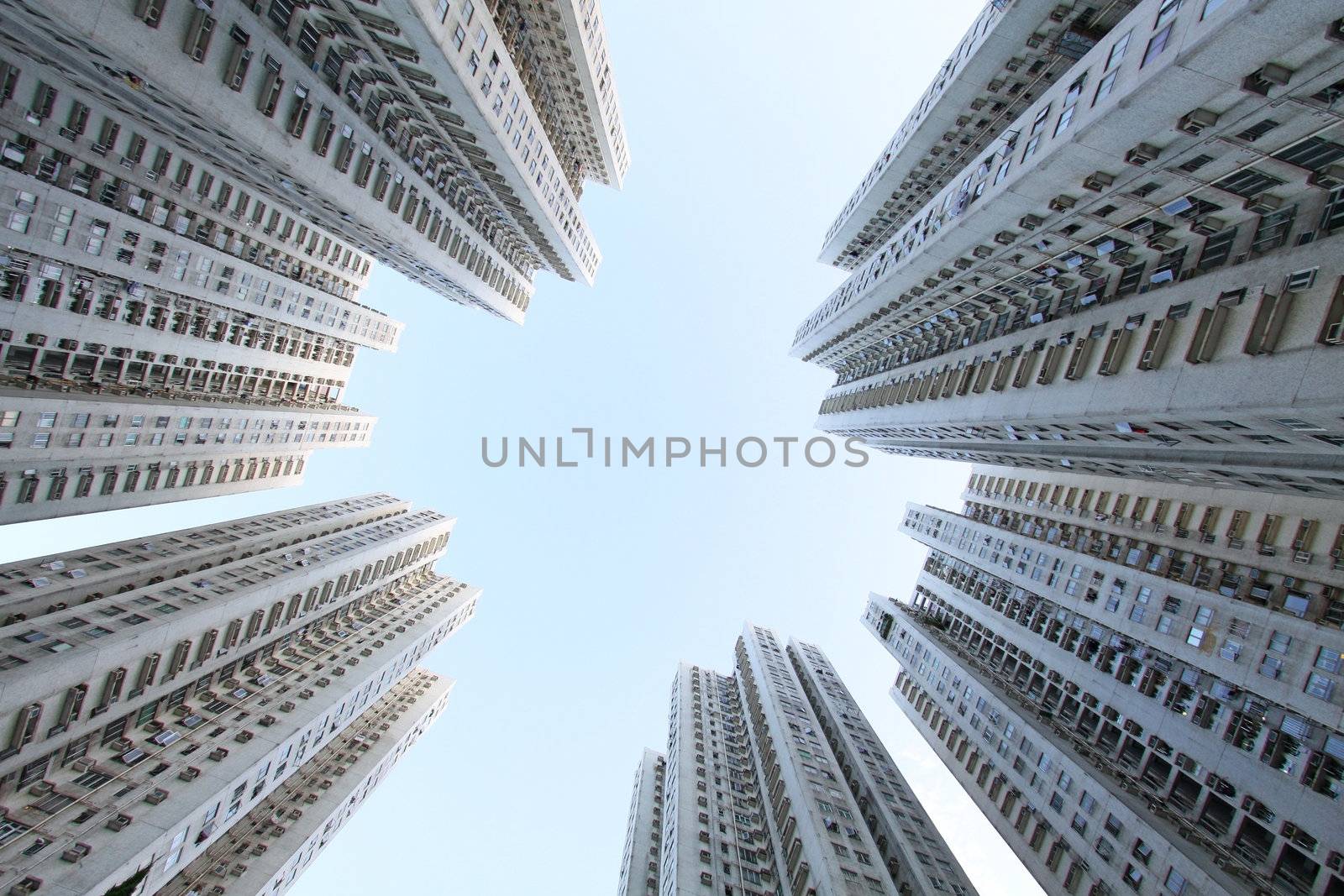 Hong Kong apartment blocks by kawing921