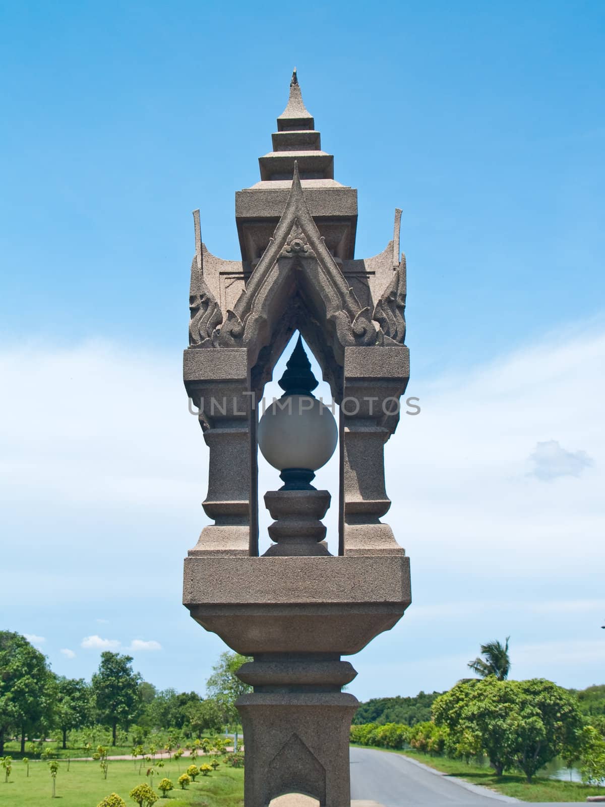 Thai style balustrade lamp