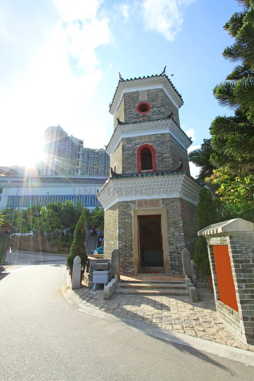 Tsui Sing Lau Pagoda (Hong Kong's only ancient pagoda) in Ping S by kawing921