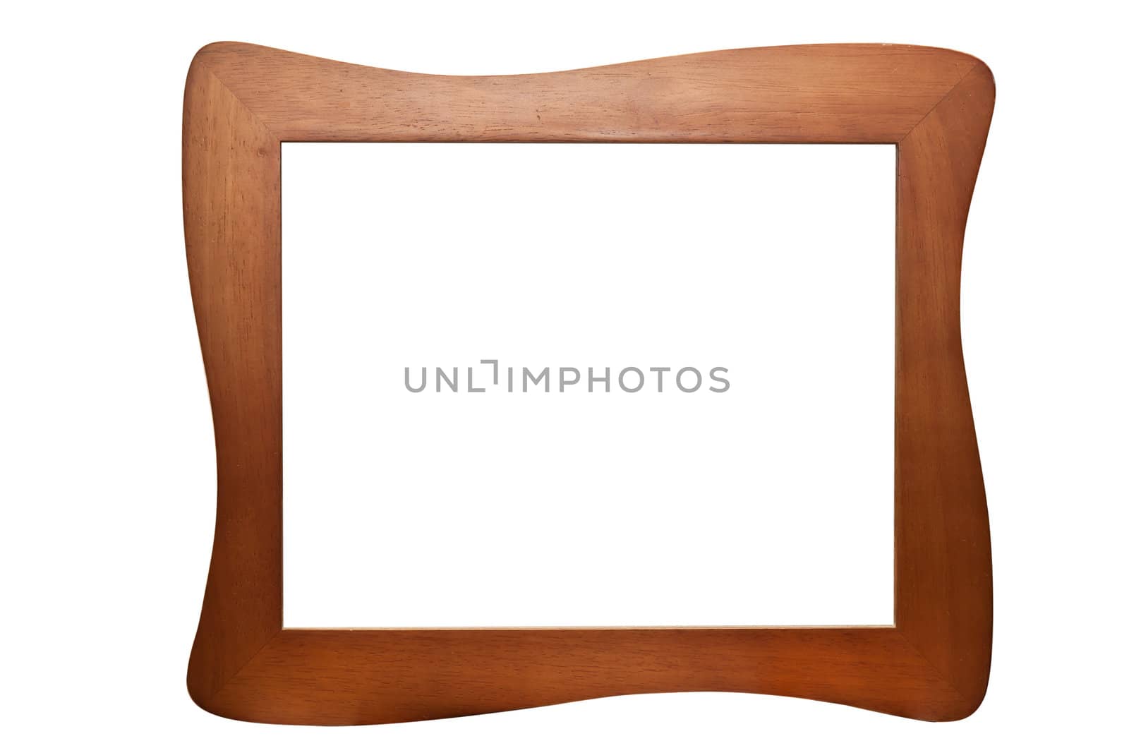 Isolated wooden Photo Frame by Suriyaphoto