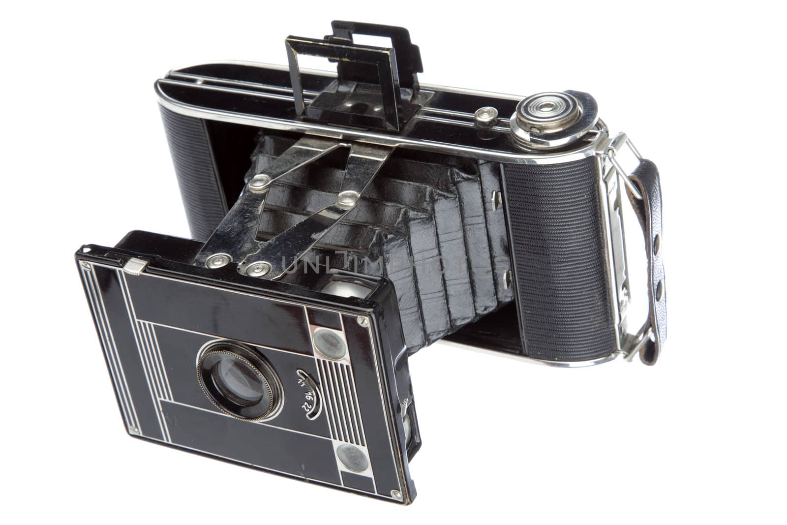 Old camera vintage isolated on a white background 