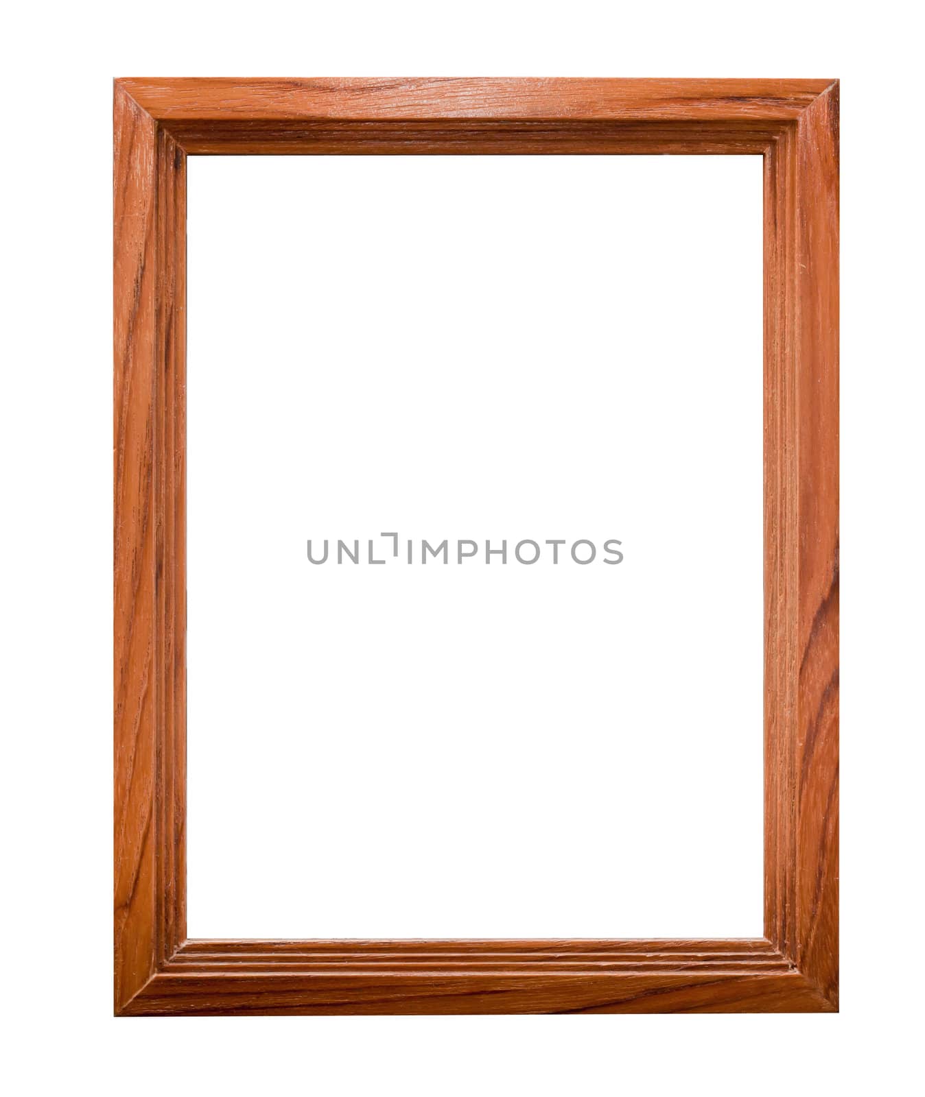 Isolate Wooden frame by Suriyaphoto