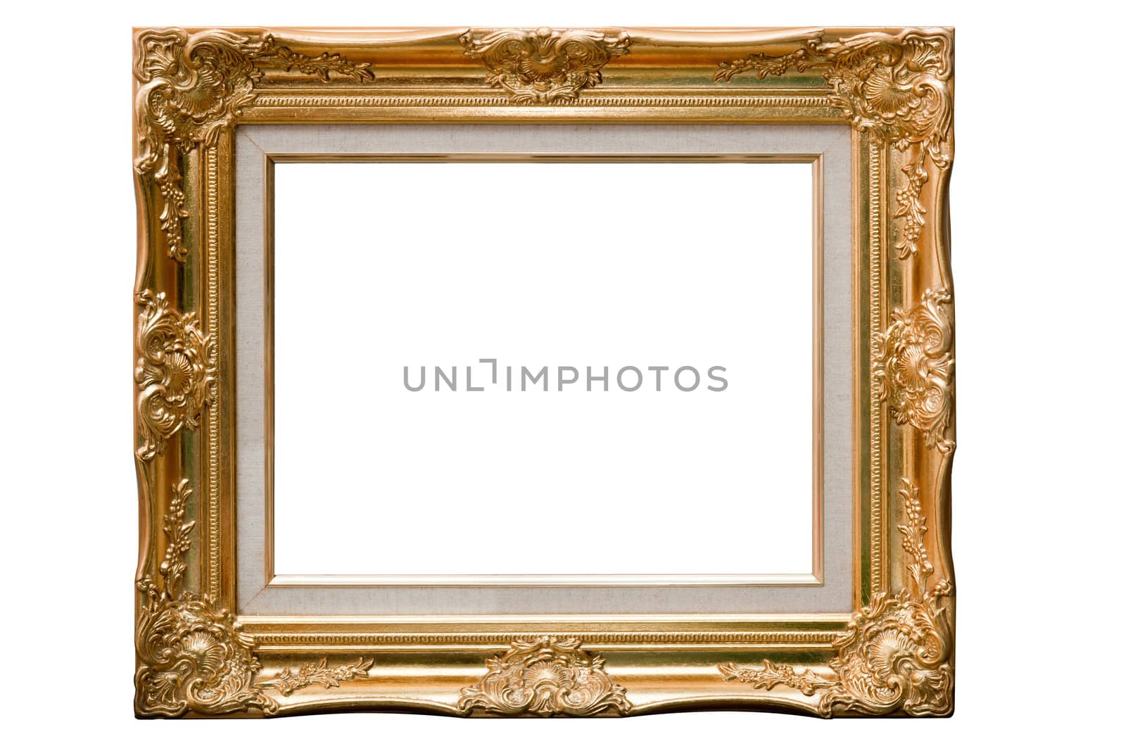 Isolate Wooden frame by Suriyaphoto