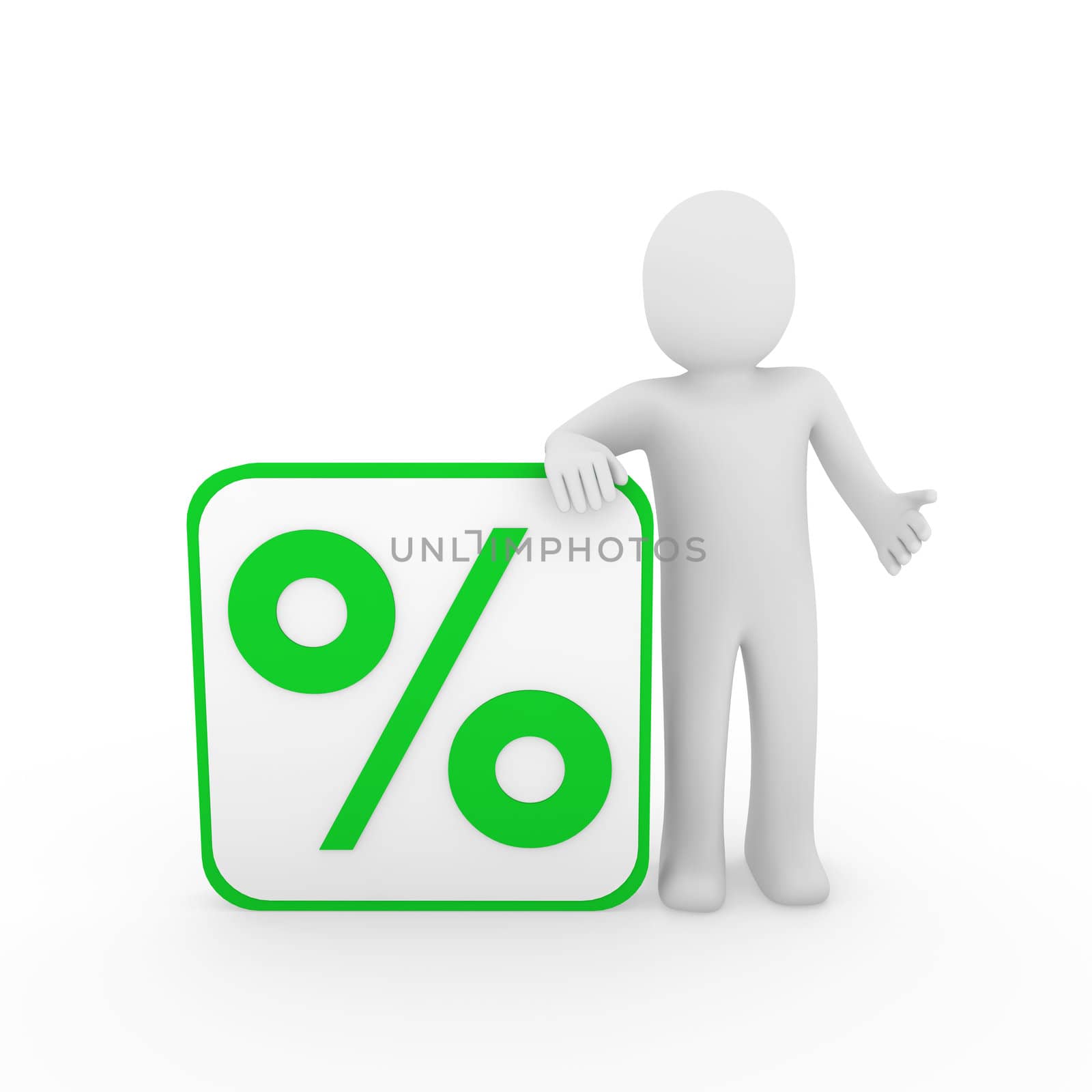 3d man human sale percentage green cube sell