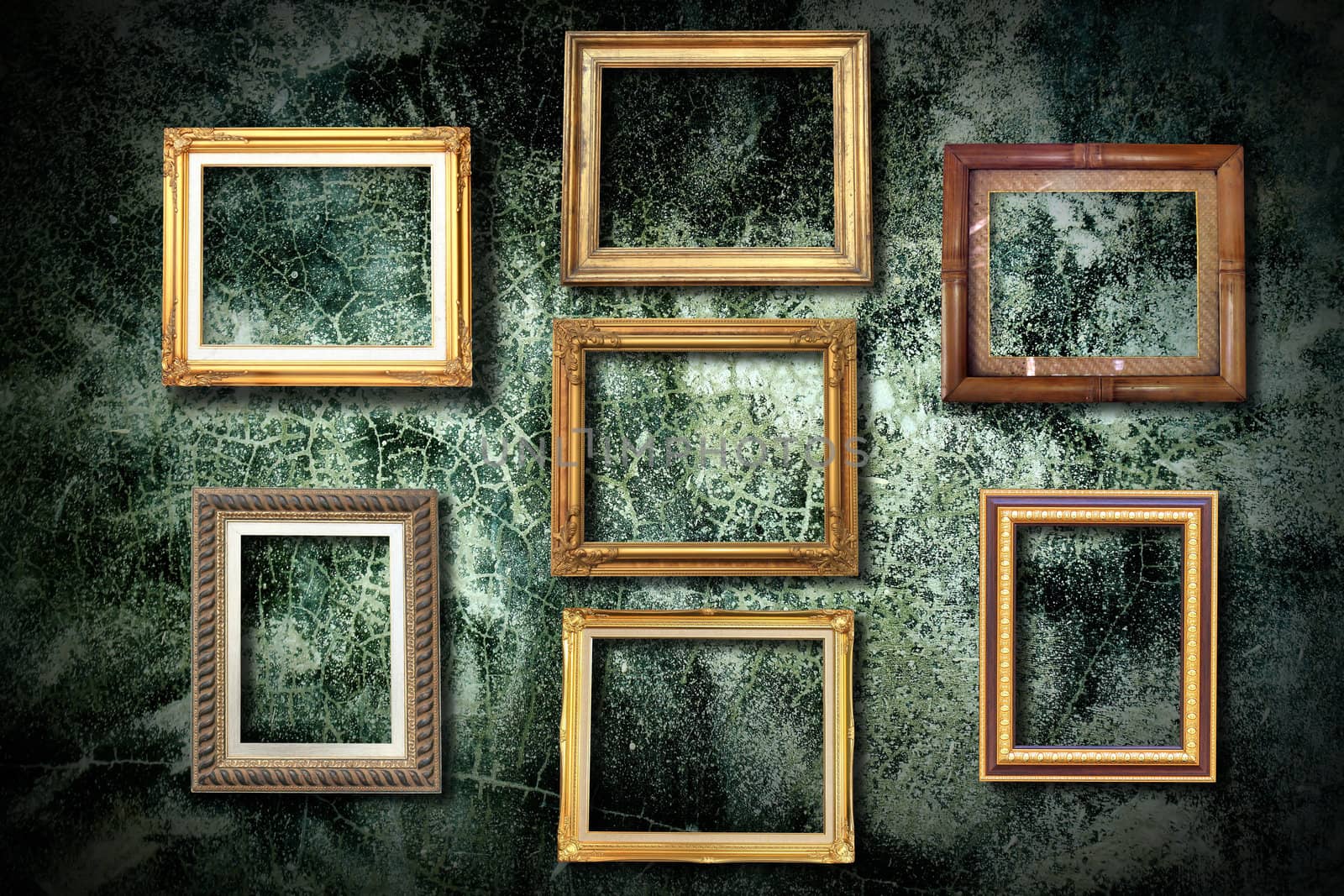 a beautiful vintage frame on grunge background by rufous