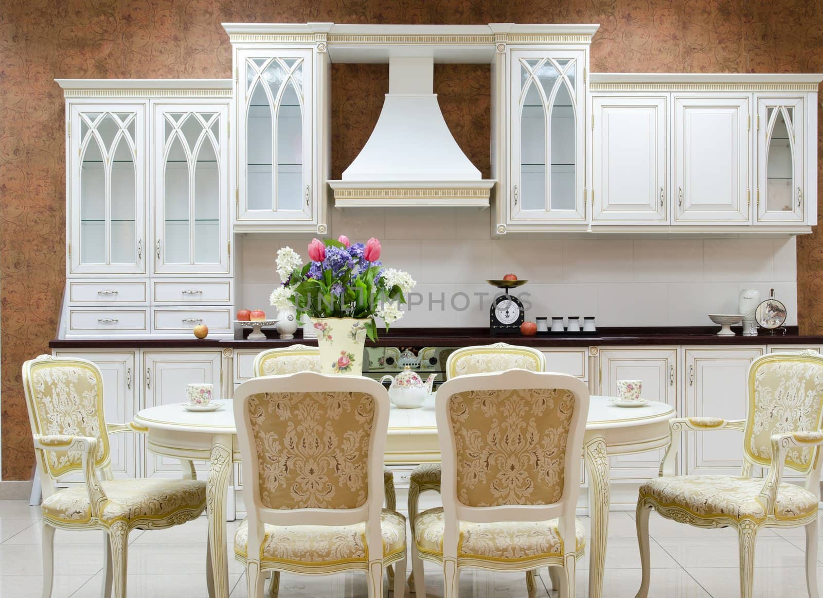 indoor photo of the modern kitchen interior