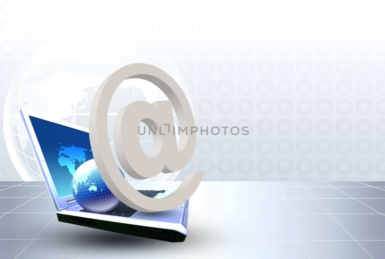 3d at sign  on laptop by rufous