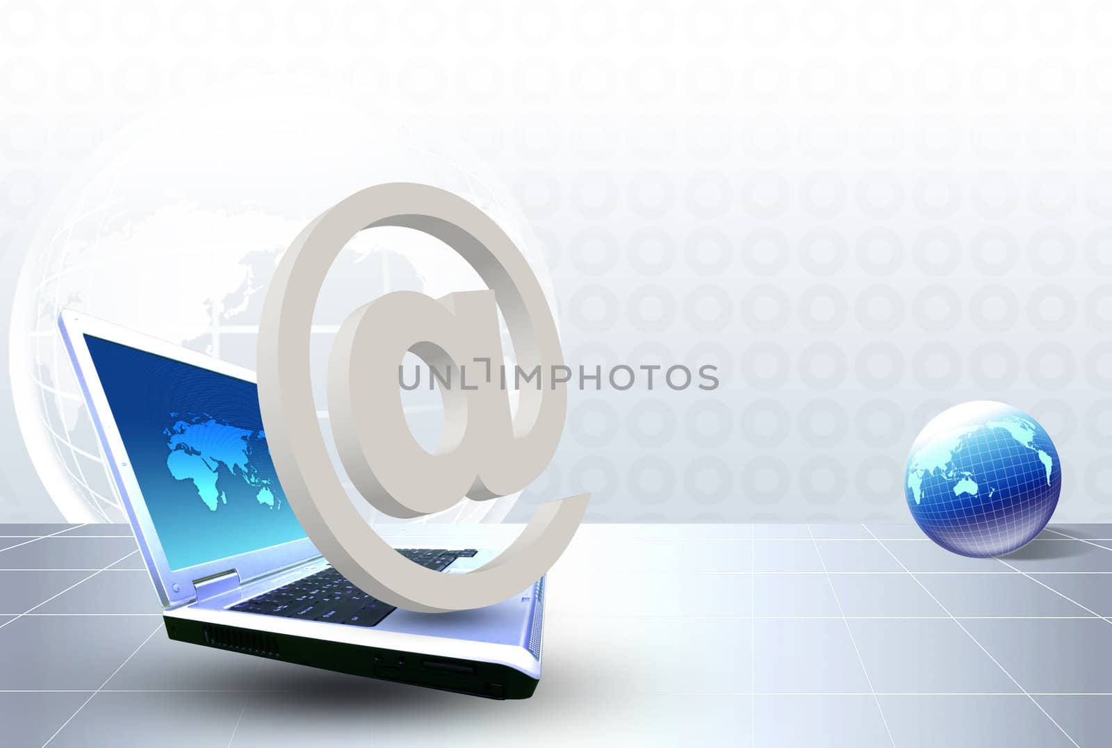 3d at sign  on laptop by rufous