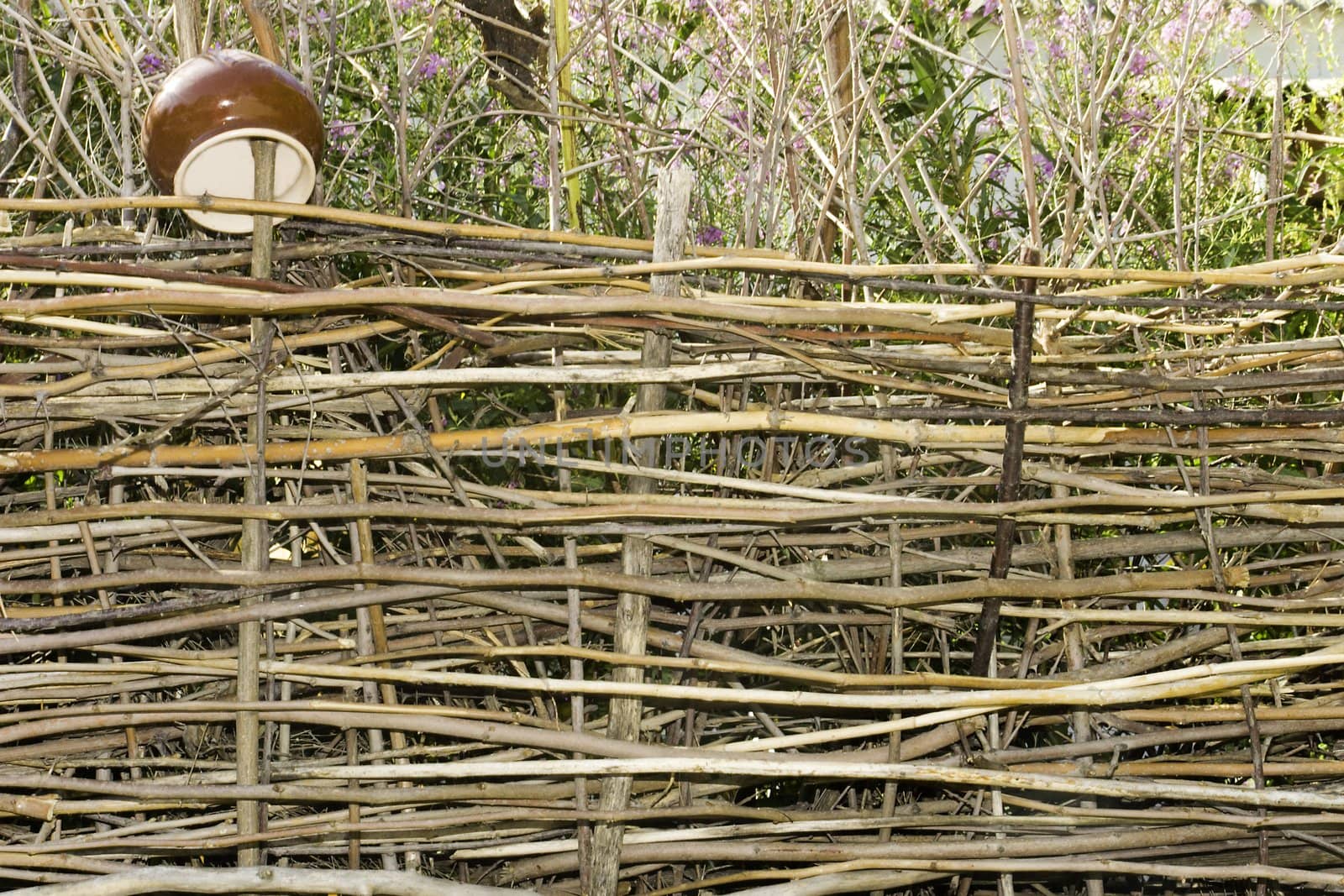 Wattled fence in a countryside 