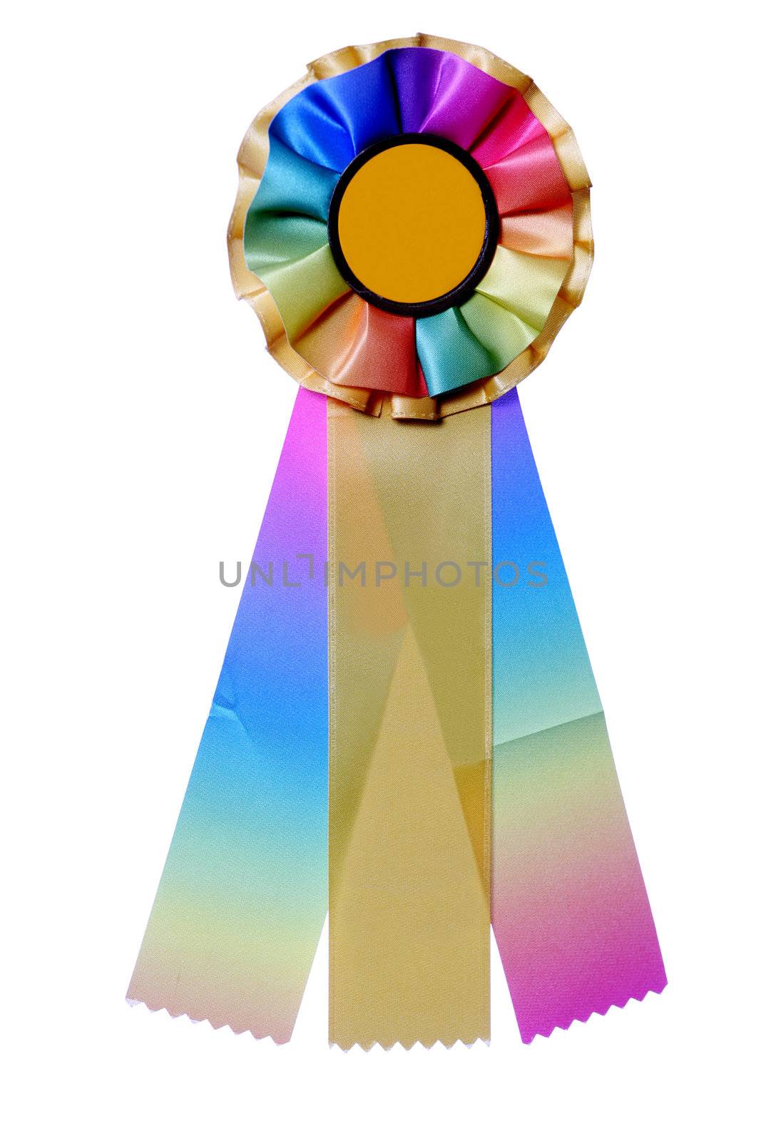 Multicolored ribbon for awards or prize