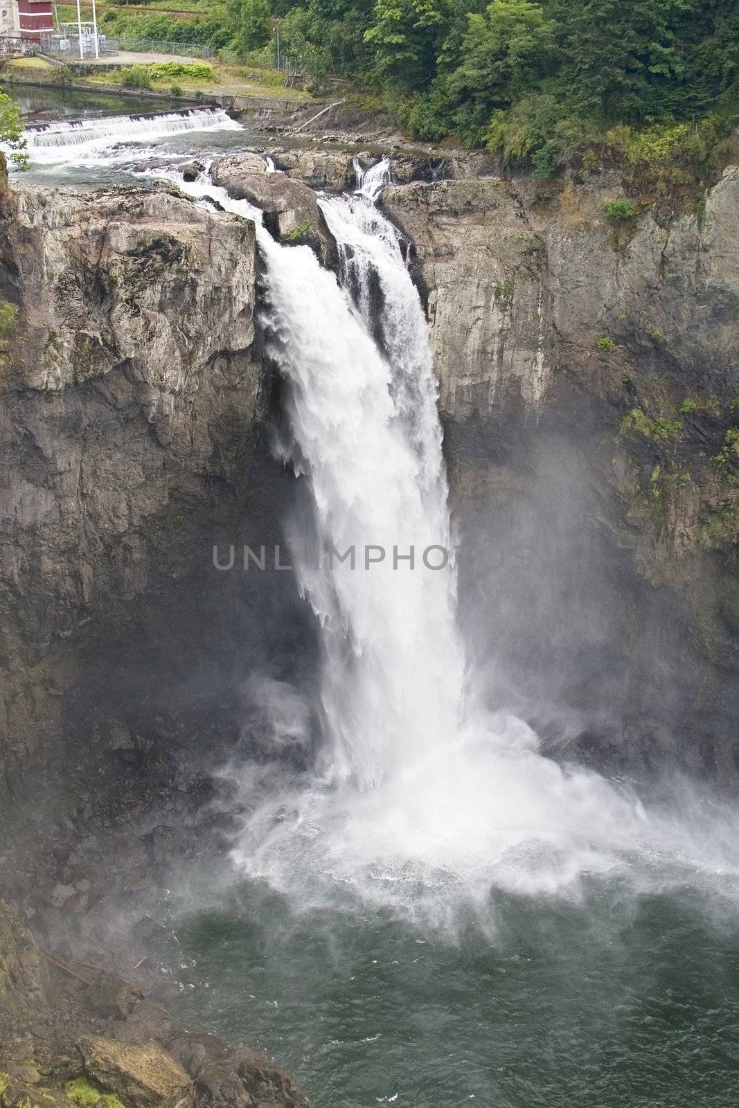 Snoqualmie Falls near Seattle, Washington, is a hydroelectric plant as well as a beautiful spot.